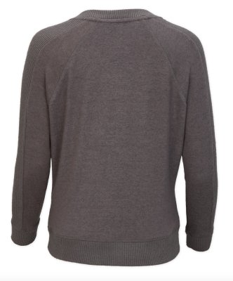Boxercraft Women's Cuddle V-Neck Lounge Top in Mediation Grey Heather