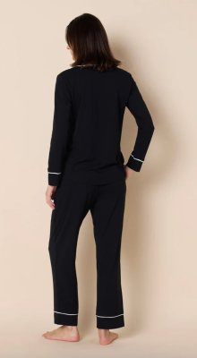 The Cat's Pajamas Women's Midnight Moment Pima Knit Cotton Classic Pajama Set