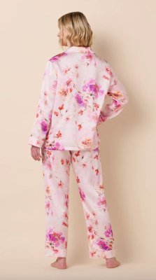 The Cat's Pajamas Women's Morning In Savannah Silk Classic Pajama Set