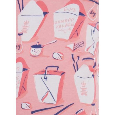 Munki Munki Chinese Take Out Cotton Jersey Nightshirt