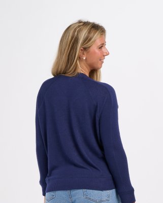 Boxercraft Women's Cuddle V-Neck Lounge Top in Navy Heather