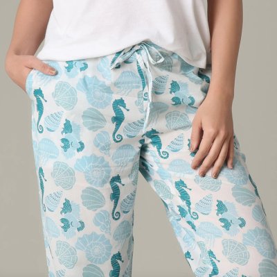 Mahogany Women's Ocean Cotton Pajama Pant in a Bag