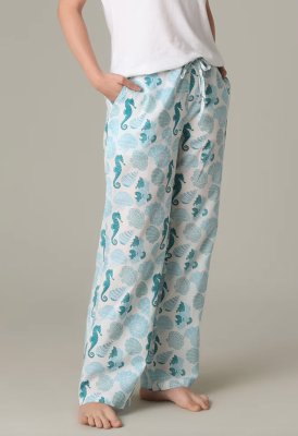 Mahogany Women's Ocean Cotton Pajama Pant in a Bag