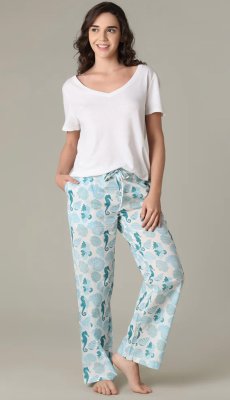 Mahogany Women's Ocean Cotton Pajama Pant in a Bag