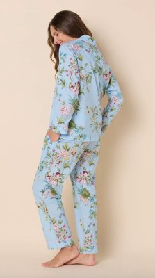 The Cat's Pajamas Women's Perch and Bloom Luxe Pima Cotton Classic Pajama Set