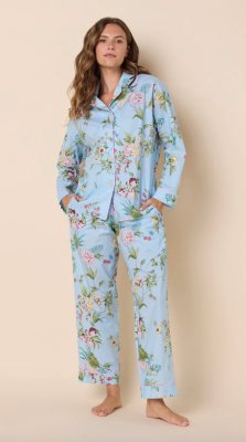The Cat's Pajamas Women's Perch and Bloom Luxe Pima Cotton Classic Pajama Set