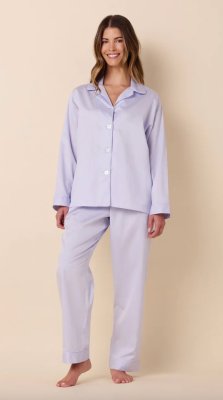 The Cat's Pajamas Women's Periwinkle Classic Luxe Pima Pajama Set