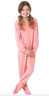 Big Feet Pajamas Kids Pink Fleece One Piece Footy