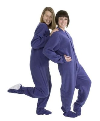 Big Feet Pajamas Adult Purple Fleece One Piece Footy
