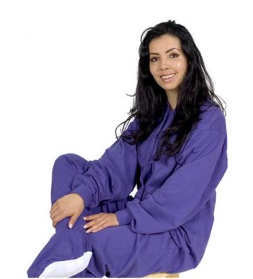 Big Feet Pajamas Adult Purple Jersey Knit One Piece Footy