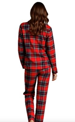 Big Feet Pajamas Women's Flannel Red Plaid Classic Pajama Set