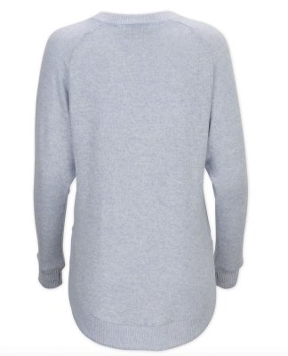 Boxercraft Women's Cuddle Oversized Crew Top in Sky Blue Heather