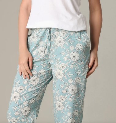 Mahogany Women's Soleil Blue Cotton Pajama Pant in a Bag