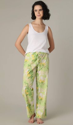 Mahogany Women's Sorrento Green Cotton Pajama Pant in a Bag