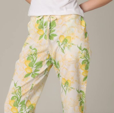 Mahogany Women's Sorrento White Cotton Pajama Pant in a Bag
