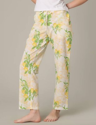 Mahogany Women's Sorrento White Cotton Pajama Pant in a Bag