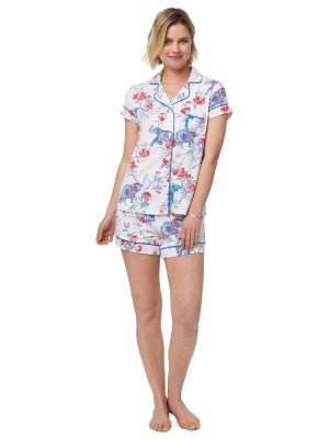 The Cat's Pajamas Women's Zoe Pima Knit Cotton Short Set