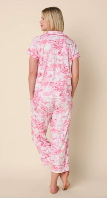 The Cat's Pajamas Women's Palm Grove Pima Knit Cotton Capri Set