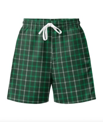Boxercraft Adult Green/White Varsity Unisex Flannel Plaid Oversized Lounge Short