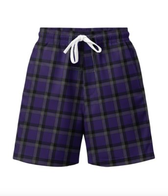 Boxercraft Adult Purple McIntosh Unisex Flannel Plaid Oversized Lounge Short