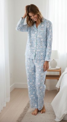 Daisy Alexander Very Sheepish Classic Cotton Pajama Set