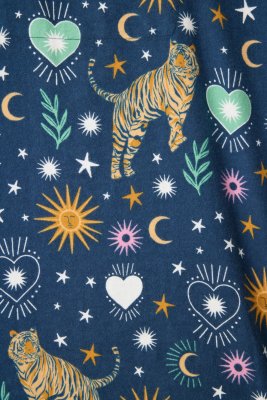 PJ Salvage Wild At Heart Classic Flannel Pajama Set in Navy