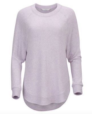 Boxercraft Women's Cuddle Oversized Crew Top in Wisteria Heather