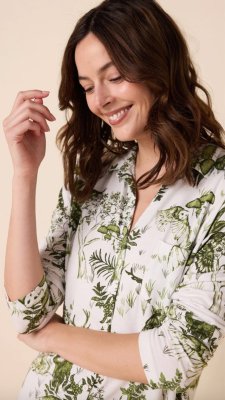The Cat's Pajamas Women's Woodside Pima Knit Cotton Classic Nightshirt