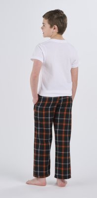 Boxercraft Kids Black/Orange Plaid Poly Flannel Lounge Pant