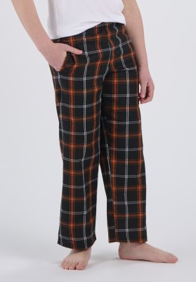 Boxercraft Kids Black/Orange Plaid Poly Flannel Lounge Pant