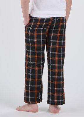 Boxercraft Kids Black/Orange Plaid Poly Flannel Lounge Pant