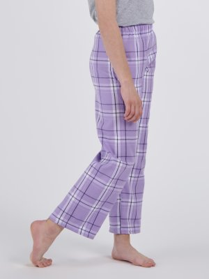 Boxercraft Kids Lavender Carnegie Plaid Poly Flannel Lounge Pant