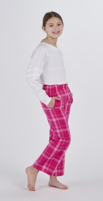 Boxercraft Kids Pink Carnegie Plaid Poly Flannel Lounge Pant