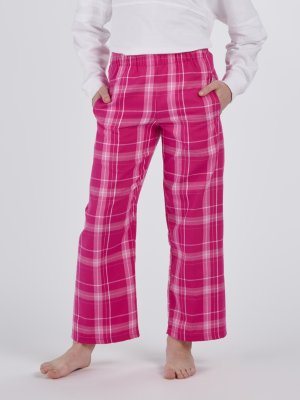 Boxercraft Kids Pink Carnegie Plaid Poly Flannel Lounge Pant