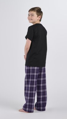 Boxercraft Kids Purple/White Plaid Poly Flannel Lounge Pant