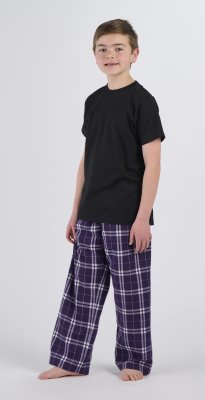 Boxercraft Kids Purple/White Plaid Poly Flannel Lounge Pant