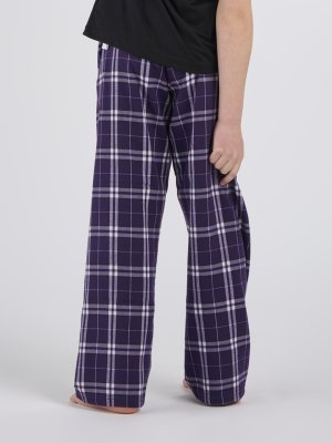 Boxercraft Kids Purple/White Plaid Poly Flannel Lounge Pant