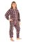 Big Feet Pajamas Kids Pink & Black Buffalo Plaid Hooded Fleece Onesie