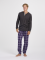 Boxercraft Men's Purple/White Plaid Flannel Jogger