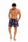 The Lazy Poet Men's Ben Riviera Palms Blue Linen Pajama Shorts