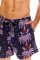 The Lazy Poet Men's Ben Riviera Palms Blue Linen Pajama Shorts
