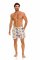 The Lazy Poet Men's Ben Riviera Palms Ecru Linen Pajama Shorts