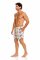 The Lazy Poet Men's Ben Riviera Palms Ecru Linen Pajama Shorts