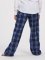 Boxercraft Kids Navy/Columbia Plaid Poly Flannel Lounge Pant