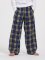 Boxercraft Kids Navy/Gold Plaid Poly Flannel Lounge Pant