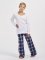 Boxercraft kids Navy/Silver Plaid Poly Flannel Lounge Pant