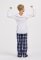 Boxercraft kids Navy/Silver Plaid Poly Flannel Lounge Pant