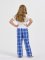 Boxercraft kids Royal/Silver Plaid Poly Flannel Lounge Pant