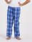 Boxercraft kids Royal/Silver Plaid Poly Flannel Lounge Pant