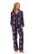 The Lazy Poet Women's Emma Riviera Palms Blue Classic Linen Pajama Set